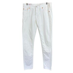 True Religion Womens White Brianna Skinny Jeans Size 27 Cotton/Spandex USA Made